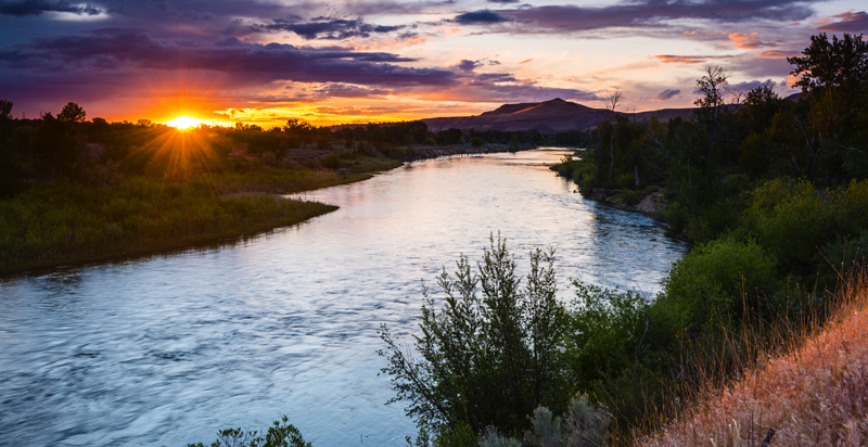 Idaho River at Sunset